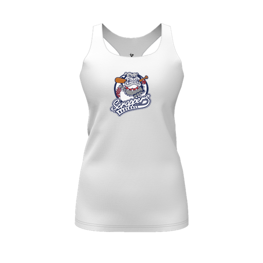 [FT0TRBWH-FYS-LOGO1] Decker Racerback Tank Top (Female Youth S, White, Logo 1)