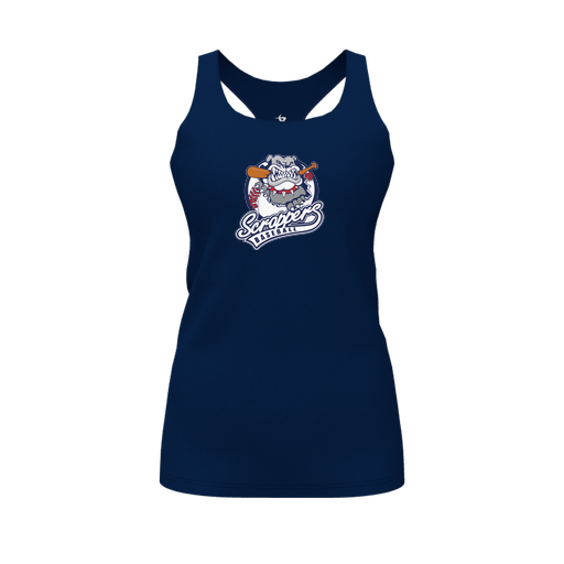 [FT0TRBNV-FYS-LOGO1] Decker Racerback Tank Top (Female Youth S, Navy, Logo 1)