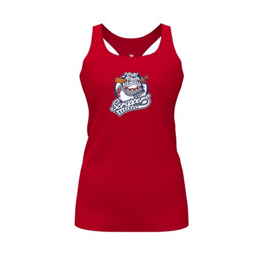 [FT0TRBRD-FYS-LOGO1] Decker Racerback Tank Top (Female Youth S, Red, Logo 1)