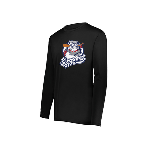 [222822.080.XS-LOGO1] Men's LS Smooth Sport Shirt (Adult XS, Black, Logo 1)