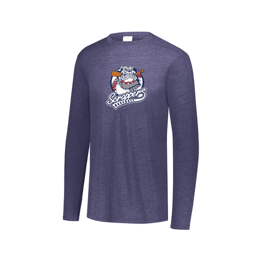 [FTLCUBNV-AXS-LOGO1] Decker Men's Tri-Blend T-Shirt - Long Sleeve (Adult XS, Navy, Logo 1)
