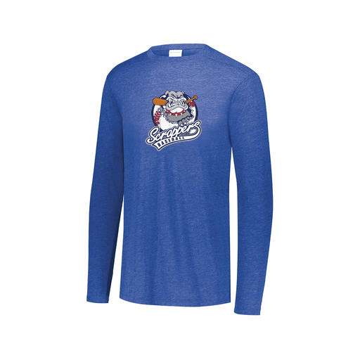 [FTLCUBRY-AXS-LOGO1] Decker Men's Tri-Blend T-Shirt - Long Sleeve (Adult XS, Royal, Logo 1)